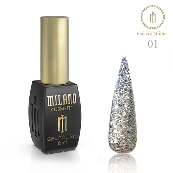 GEL POLISH MILANO GALAXY GLITTER 8 ML № 01