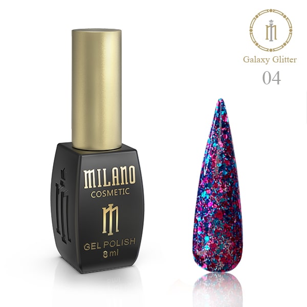 GEL POLISH MILANO GALAXY GLITTER 8 ML № 04